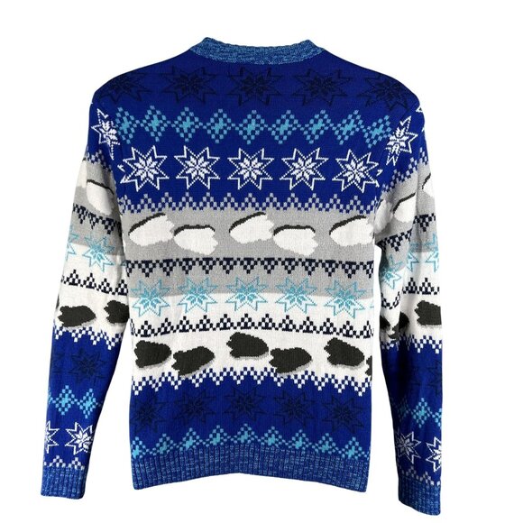 Ugly Christmas Sweater 3D Yeti Mens L Crewneck Beverage Holder By 33Degrees - Picture 3 of 15